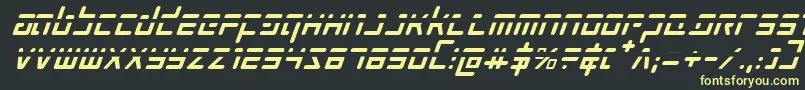 フォントProkofievphi – 黒い背景に黄色の文字