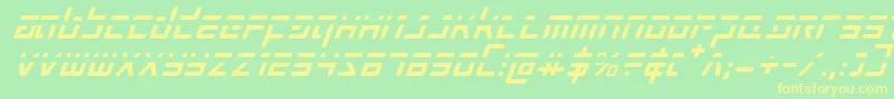 Prokofievphi Font – Yellow Fonts on Green Background