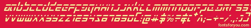 Prokofievphi Font – Yellow Fonts on Red Background