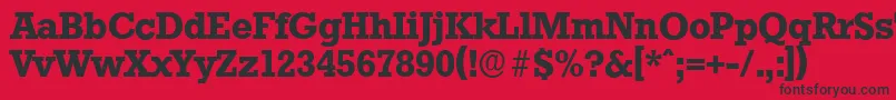 StaffordserialBold Font – Black Fonts on Red Background