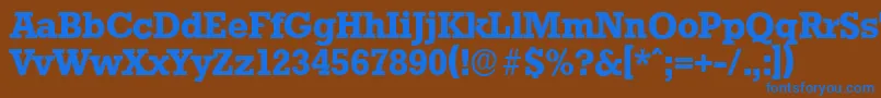 StaffordserialBold Font – Blue Fonts on Brown Background