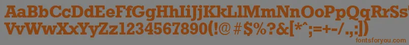 StaffordserialBold Font – Brown Fonts on Gray Background