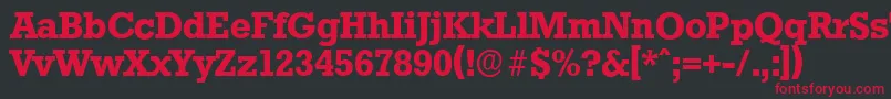 StaffordserialBold Font – Red Fonts on Black Background