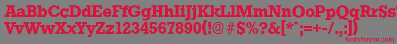 StaffordserialBold Font – Red Fonts on Gray Background