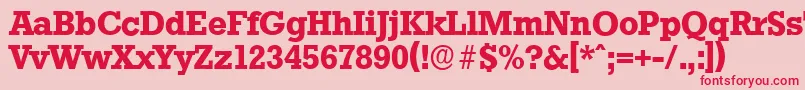 StaffordserialBold Font – Red Fonts on Pink Background