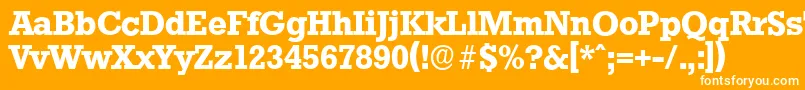 フォントStaffordserialBold – オレンジの背景に白い文字