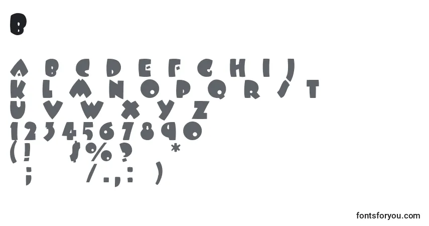 Schriftart Beeswax – Alphabet, Zahlen, spezielle Symbole
