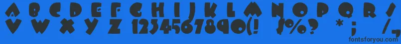 Beeswax Font – Black Fonts on Blue Background