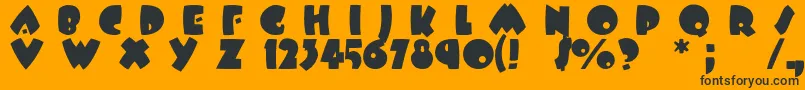 Beeswax Font – Black Fonts on Orange Background