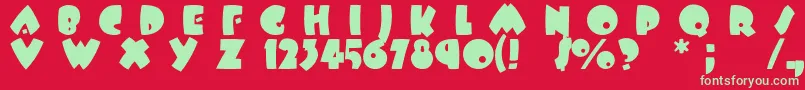 Beeswax Font – Green Fonts on Red Background