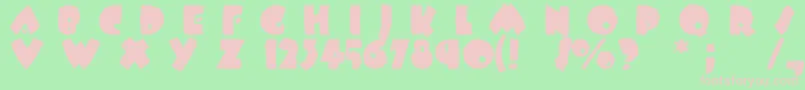 Beeswax Font – Pink Fonts on Green Background