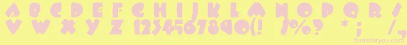 Beeswax Font – Pink Fonts on Yellow Background