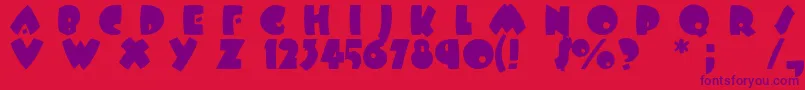 Beeswax Font – Purple Fonts on Red Background