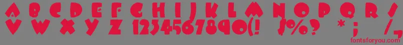 Beeswax Font – Red Fonts on Gray Background