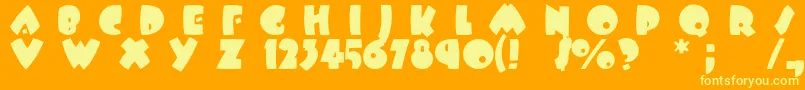 Beeswax Font – Yellow Fonts on Orange Background