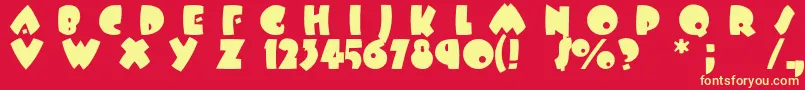 Beeswax Font – Yellow Fonts on Red Background