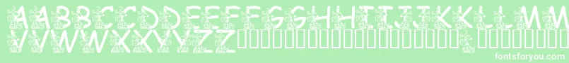 LmsRugratsNeedLoveToo Font – White Fonts on Green Background