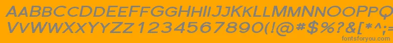 フォントSfflorencesansscexpBoldita – オレンジの背景に灰色の文字