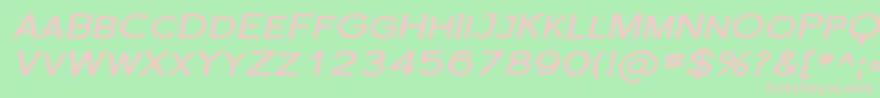 SfflorencesansscexpBoldita-fontti – vaaleanpunaiset fontit vihreällä taustalla