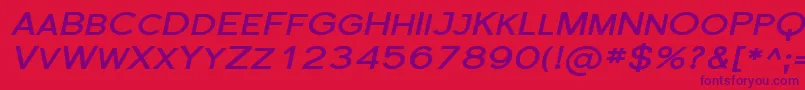 SfflorencesansscexpBoldita Font – Purple Fonts on Red Background