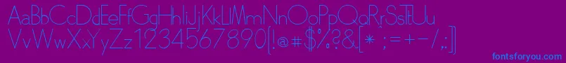 Czcionka Skarpalt – niebieskie czcionki na fioletowym tle