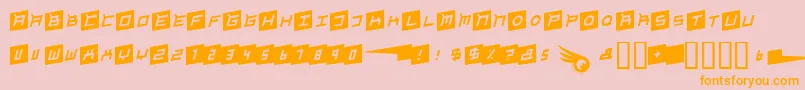 Gordon Font – Orange Fonts on Pink Background