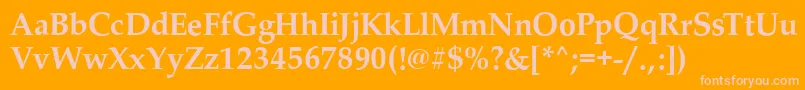 PalladioBold Font – Pink Fonts on Orange Background