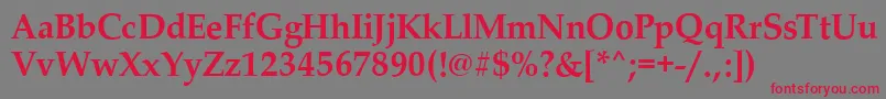 PalladioBold Font – Red Fonts on Gray Background