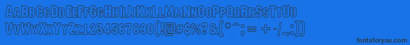 AMachinanovacpsotl Font – Black Fonts on Blue Background