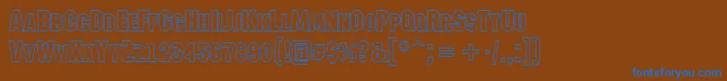 AMachinanovacpsotl Font – Blue Fonts on Brown Background