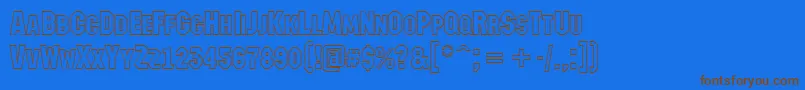 AMachinanovacpsotl Font – Brown Fonts on Blue Background