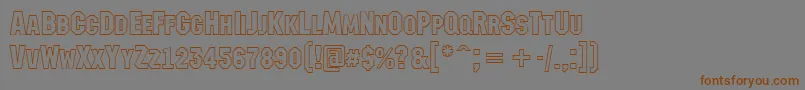 AMachinanovacpsotl Font – Brown Fonts on Gray Background