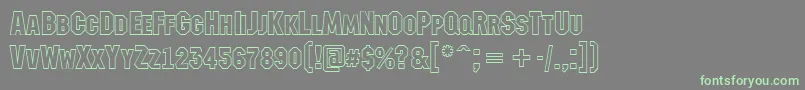 AMachinanovacpsotl Font – Green Fonts on Gray Background