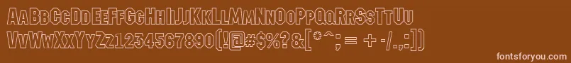 AMachinanovacpsotl Font – Pink Fonts on Brown Background