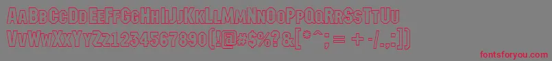 AMachinanovacpsotl Font – Red Fonts on Gray Background