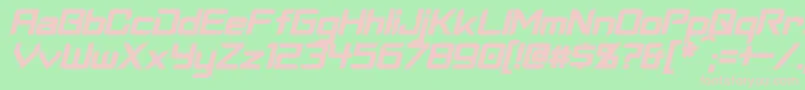 CyberverseBoldItalic Font – Pink Fonts on Green Background