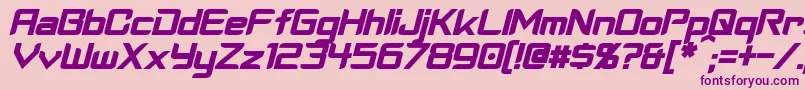 CyberverseBoldItalic Font – Purple Fonts on Pink Background