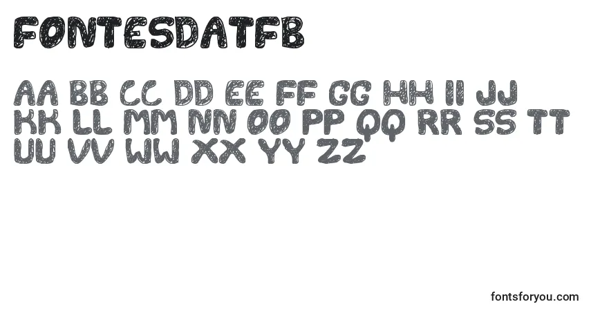 Czcionka FontesdaTfb – alfabet, cyfry, specjalne znaki