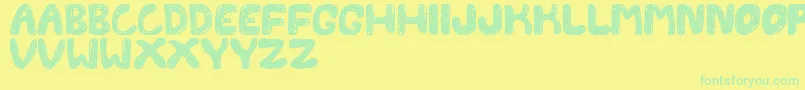 Шрифт FontesdaTfb – зелёные шрифты на жёлтом фоне