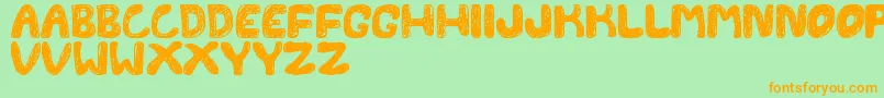 FontesdaTfb Font – Orange Fonts on Green Background