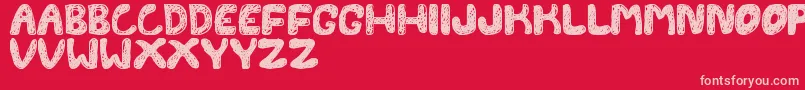 FontesdaTfb Font – Pink Fonts on Red Background