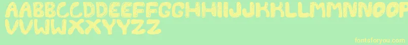 FontesdaTfb Font – Yellow Fonts on Green Background