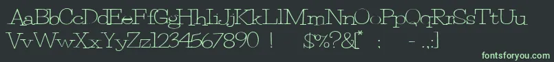 Petuniabounce-Schriftart – Grüne Schriften auf schwarzem Hintergrund