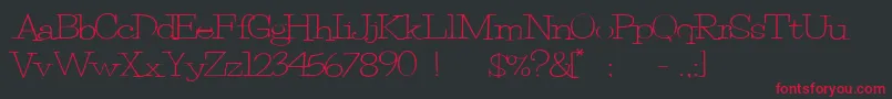 Petuniabounce Font – Red Fonts on Black Background
