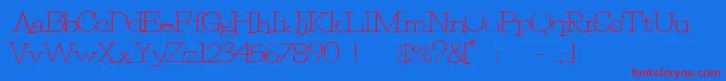 Petuniabounce Font – Red Fonts on Blue Background