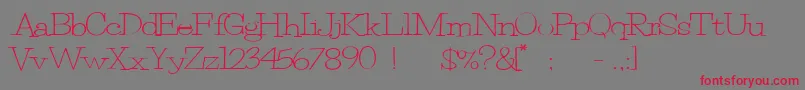 Petuniabounce Font – Red Fonts on Gray Background
