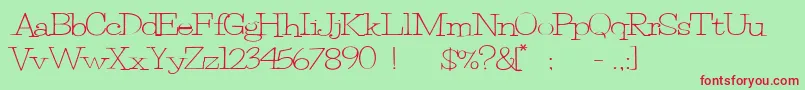 Petuniabounce Font – Red Fonts on Green Background