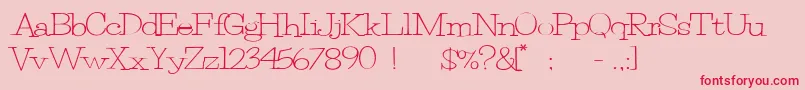 Petuniabounce Font – Red Fonts on Pink Background