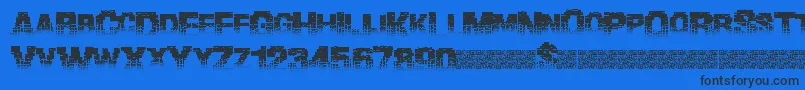 Binarywaters Font – Black Fonts on Blue Background