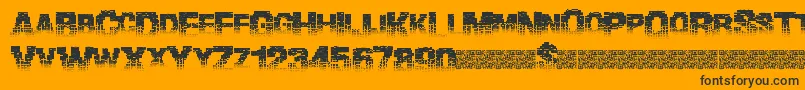 Шрифт Binarywaters – чёрные шрифты на оранжевом фоне